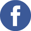 Dark blue circular icon with white Facebook 'f' logo inside.